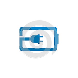 Battery logo vector icon illustration