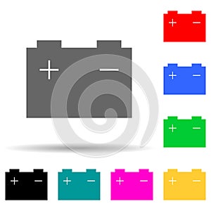 battery multi color style icon. Simple thin line, outline vector of web icons for ui and ux, website or mobile application