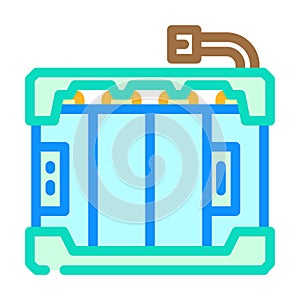 battery pack energy storage color icon vector illustration