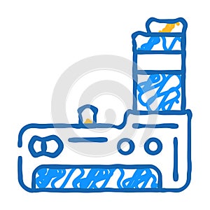 battery pack icon doodle illustration