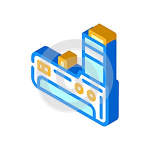 battery pack isometric icon vector illustration