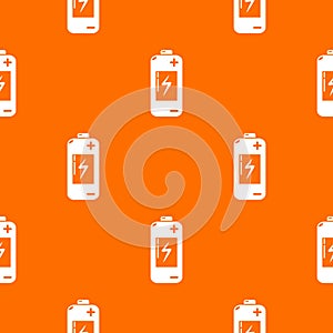 Battery pattern vector orange