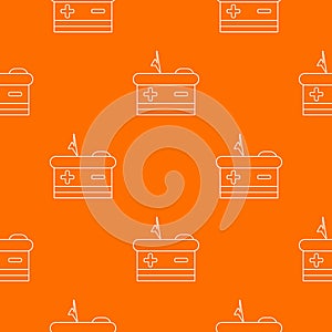 Battery pattern vector orange