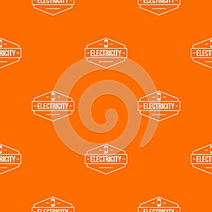 Battery pattern vector orange
