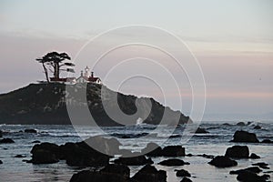 Battery Point Lighthouse High Tide View