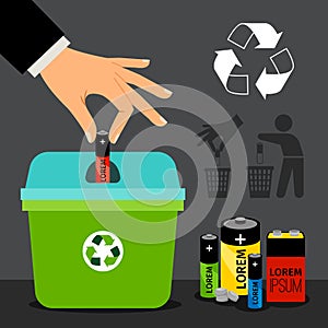 Battery recycling illustration