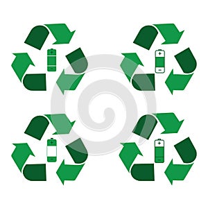 Battery recycling logo