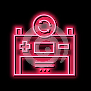 battery replacement neon glow icon illustration