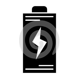 Battery solid icon. Energy vector illustration isolated on white. Accumulator glyph style design, designed for web and