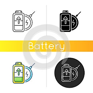 Battery wireless charging icon