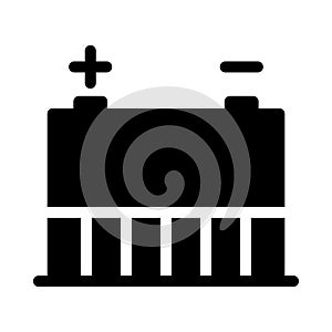 Batterycharge vector glyph flat icon