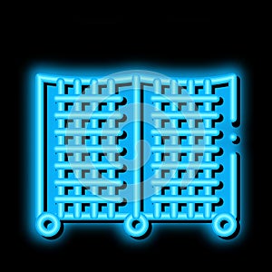 Batting Cage neon glow icon illustration