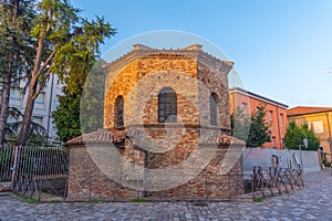 Battistero degli Ariani in Italian city Ravenna