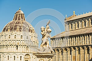 Battistero di San Giovanni in Pisa, built between 1152 and 1363 years, designed by Diotisalvi