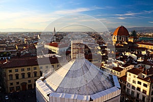 Battistero di San Giovanni at sunset photo