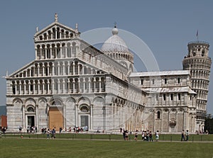 Battistero and Leaning Tower in Pisa Italy