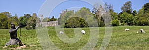 Battle Abbey and Battle of Hastings Battlefield Panorama