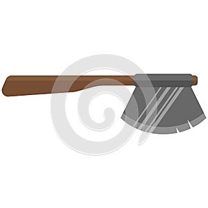 Battle axe vector icon isolated on white background