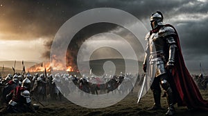 Battle of Campanella: Tale of the legend king Arthur-AI Generated Digital Art