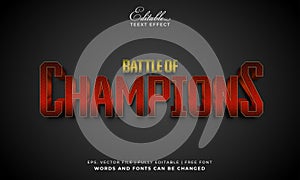 Battle of Champions Editable Text Effect