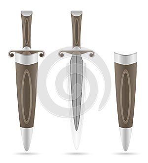 Battle dagger medieval stock vector illustration