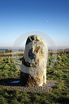 The Battle of Ethandun Memorial Stone, Westbury, Wiltshire, UK