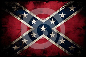 Battle flag background of the Confederate States of America used by the Confederacy at the USA American Civil War photo