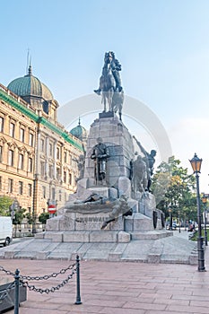 Battle of Grunwald monument In Old Town of Krakow