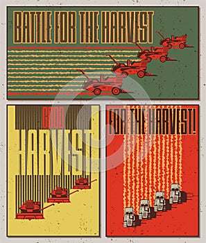 Battle for Harvest! Vector Illustration Set