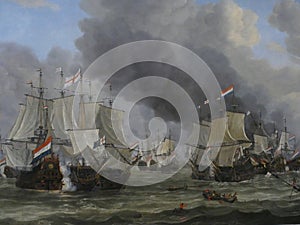 Battle of Livorno Leghorn, Italy painting