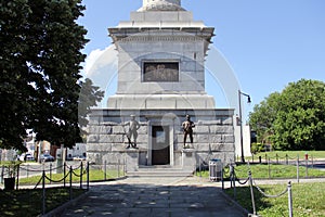 Battle Monument, base of the monument, Trenton, NJ, USA