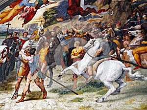 Battle Scene, Painting in Vatican