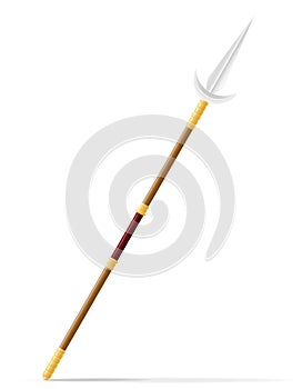 Battle spear medieval stock vector illustration