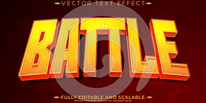 Battle text effect, editable war and combat customizable font style