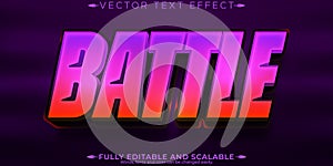 Battle text effect, editable war and combat customizable font style