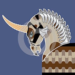 Battle unicorn illustration