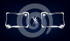 Battle vs match, game concept competitive vs. Vector illustration