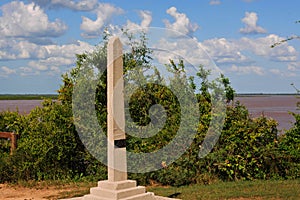monument Vuelta de Obligado took place on November 20, 1845, in the waters of the ParanÃÂ¡ River, photo