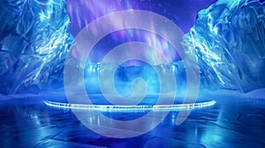 Battlefield For Battles Video Game, Fighting Video Game Arena Background, Cold Ice Battlefield