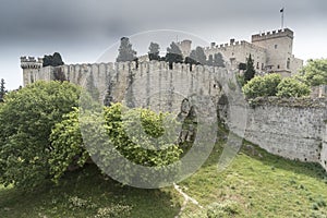 Battlements of the fortress of Rhodes Rhodes town Rhodes Greece