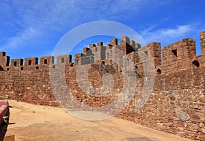 The battlements and steps leading to the Torre De Menagem in Silves Castle photo