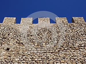 Battlements on the walls