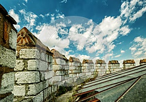 Battlements of the Yedikule castle in Istanbul