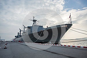 Battleship CVH-911 or HTMS Chakri Naruebet in Chonburi, Thailand