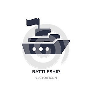 battleship icon on white background. Simple element illustration from Transport concept