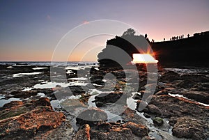 Batu Bolong, Tanah Lot, Bali, Indonesia.