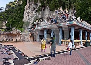 Batu caves at Kuala Lumpur - people goes to temple