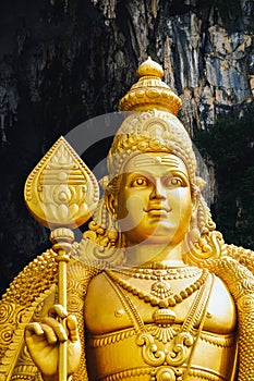 The Batu Caves Lord Murugan Statue and entrance near Kuala Lumpur Malaysia