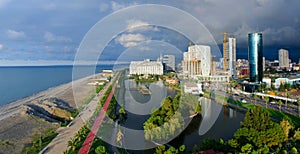 Batumi aerial view from viewpoint tower,Adzharia,Georgia