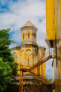 BATUMI, GEORGIA: Christian church located near the building of Argo Cable Car Top Station in the capital of Adjara.
